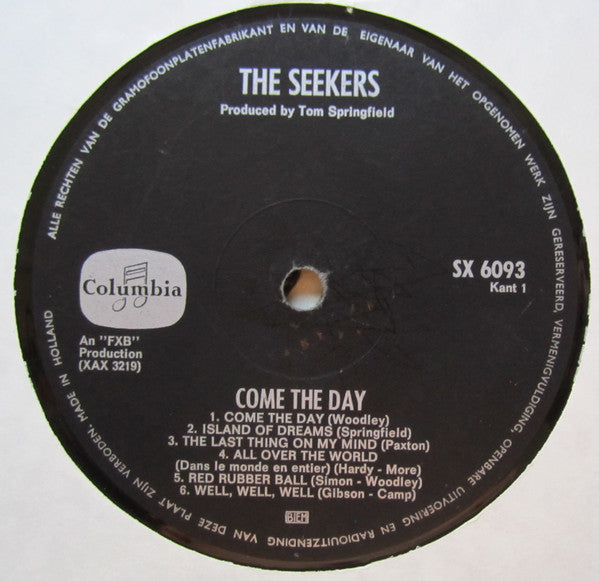 The Seekers : Come The Day (LP, Album, Mono)