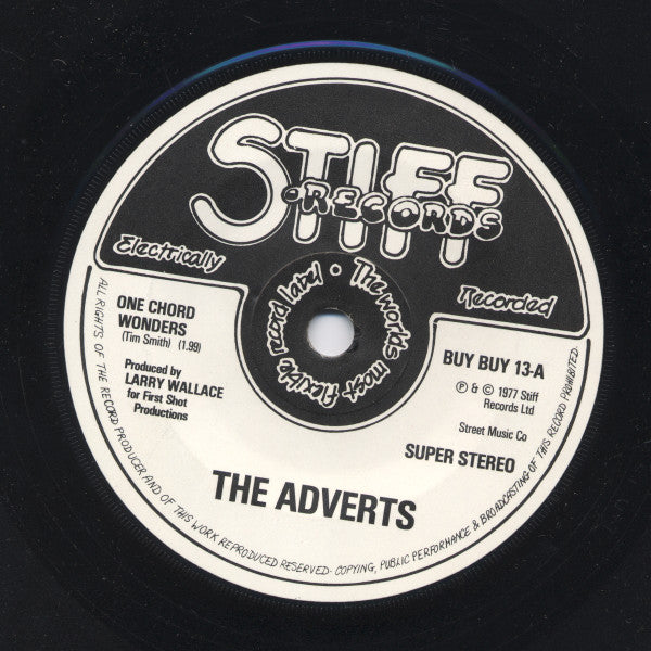 The Adverts : One Chord Wonders / Quick Step (7", Single, Sol)