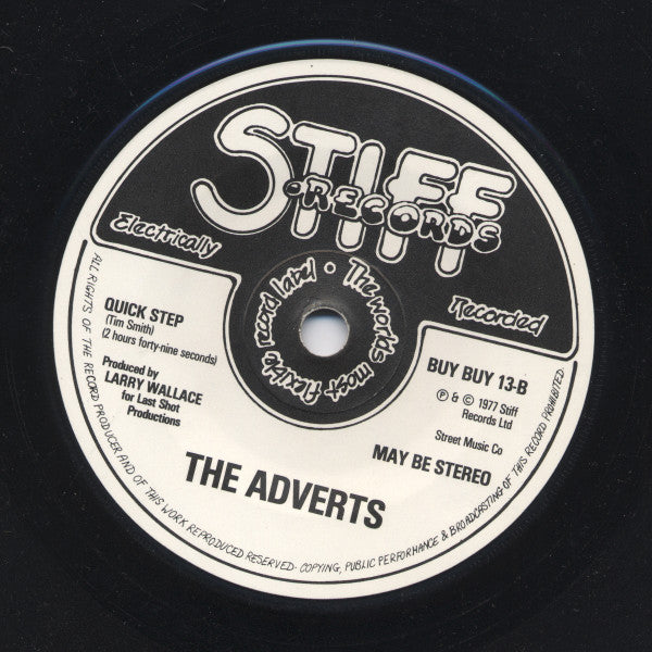 The Adverts : One Chord Wonders / Quick Step (7", Single, Sol)