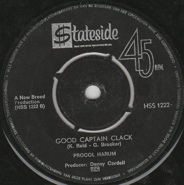 Procol Harum : Homburg / Good Captain Clack (7", Single, 4-p)