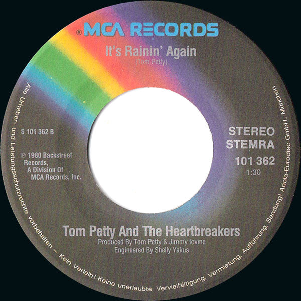 Tom Petty And The Heartbreakers : Refugee / It's Rainin' Again (7", Single)