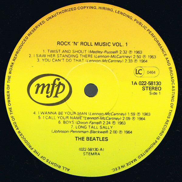 The Beatles : Rock 'n' Roll Music Vol. 1 (LP, Comp)