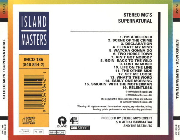 Stereo MC's : Supernatural (CD, Album, RE, Uni)