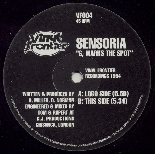 Sensoria (4) : G, Marks The Spot (12")