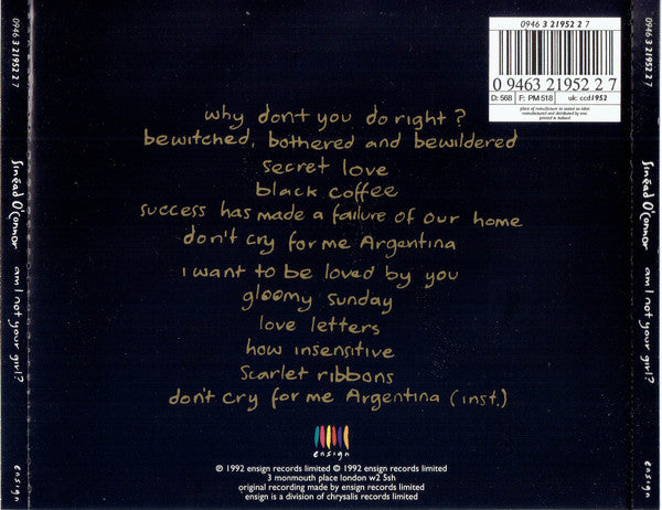 Sinéad O'Connor : Am I Not Your Girl? (CD, Album)
