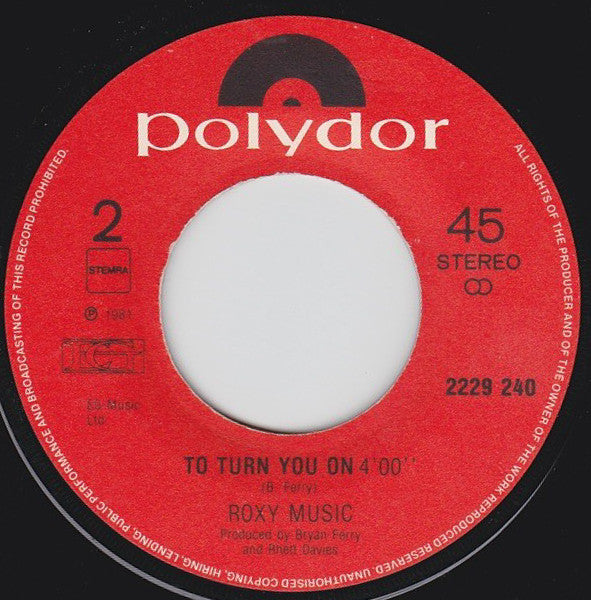 Roxy Music : Jealous Guy (7", Single)