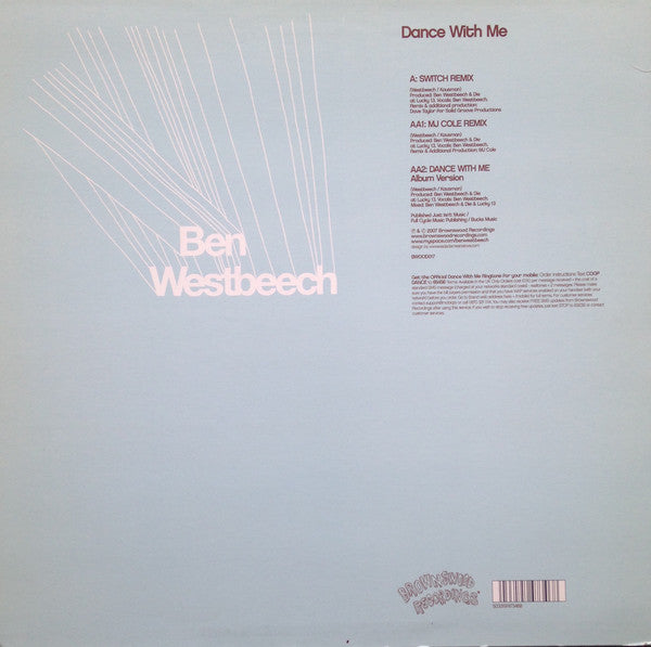 Ben Westbeech : Dance With Me (Switch / MJ Cole Remixes) (12")