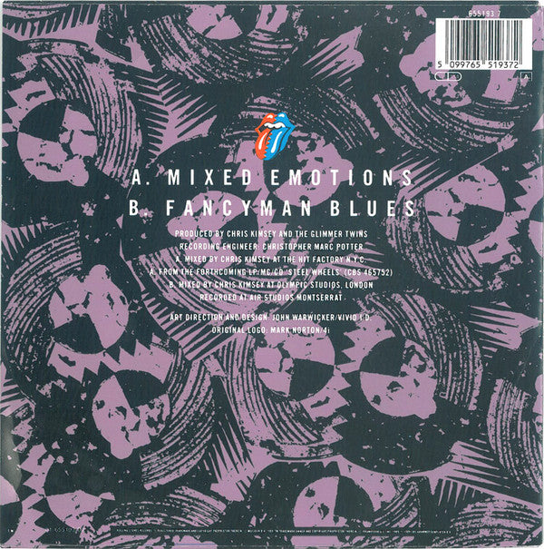 The Rolling Stones : Mixed Emotions (7", Single)