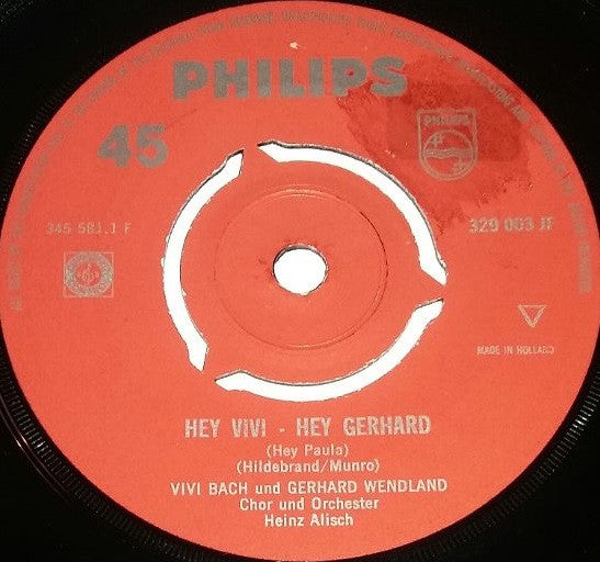Vivi Bach, Gerhard Wendland : Hey,Vivi-Hey,Gerhard (7", Single, Mono)