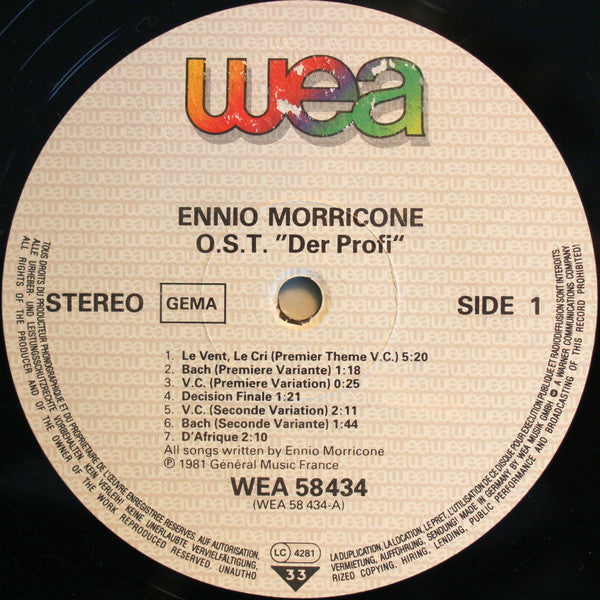 Ennio Morricone : Der Profi (LP, Album, RE)