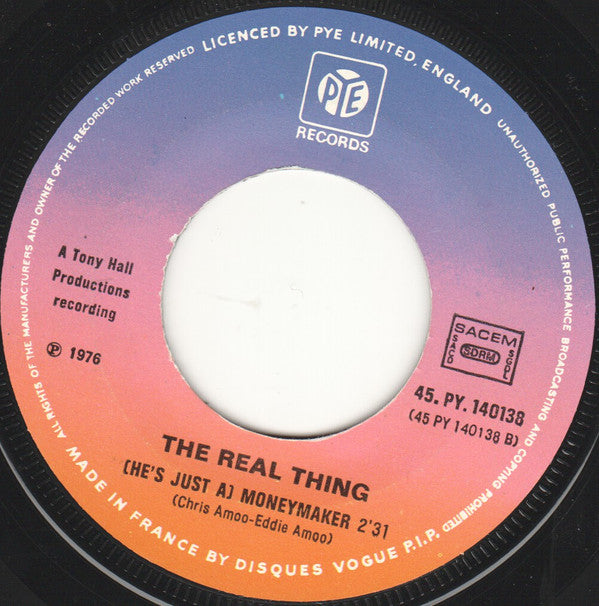 The Real Thing : Can't Get By Without You (7", Single)