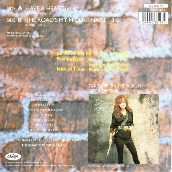 Bonnie Raitt : Have A Heart (7", Single)