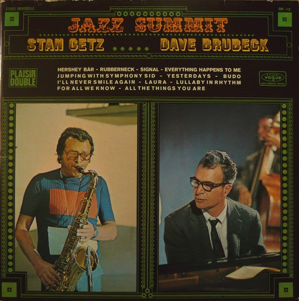 Stan Getz / Dave Brubeck : Jazz Summit (2xLP, Comp, Gat)