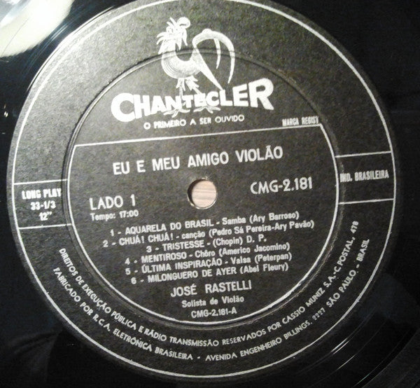 José Rastelli : Eu E Meu Amigo Violão (LP, Album)
