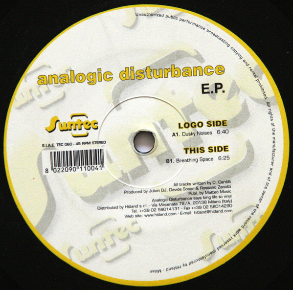 Analogic Disturbance : E.P. (12", EP)