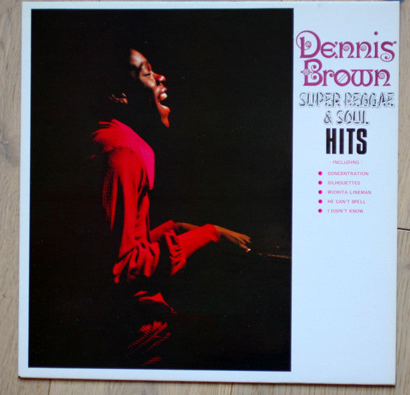 Dennis Brown : Super Reggae & Soul Hits (LP, Album, RE, Whi)