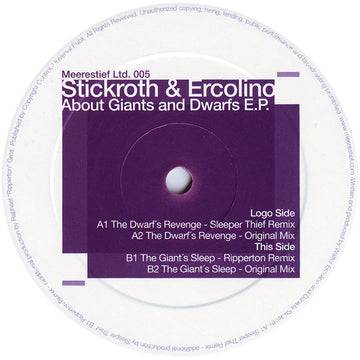 Daniela Stickroth & Walter Ercolino : About Giants And Dwarfs E.P. (12", EP)