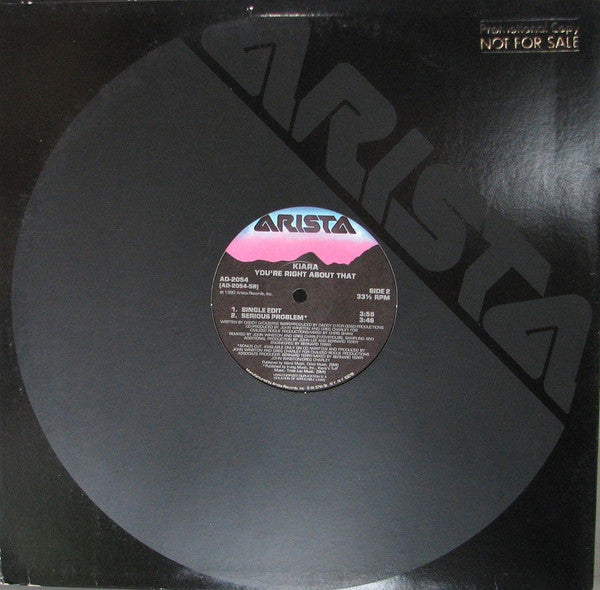 Kiara : You're Right About That (12")