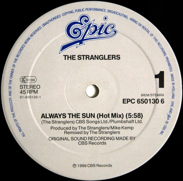 The Stranglers : Always The Sun (Hot Mix) (12", Maxi)