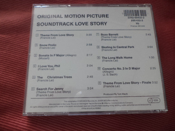 Francis Lai : Love Story - Original Motion Picture Soundtrack (CD, Album, RE)