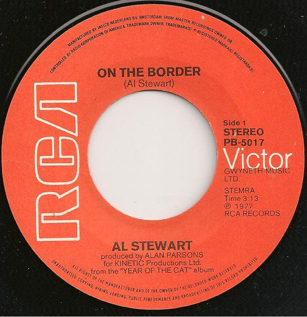 Al Stewart : On The Border (7", Single)
