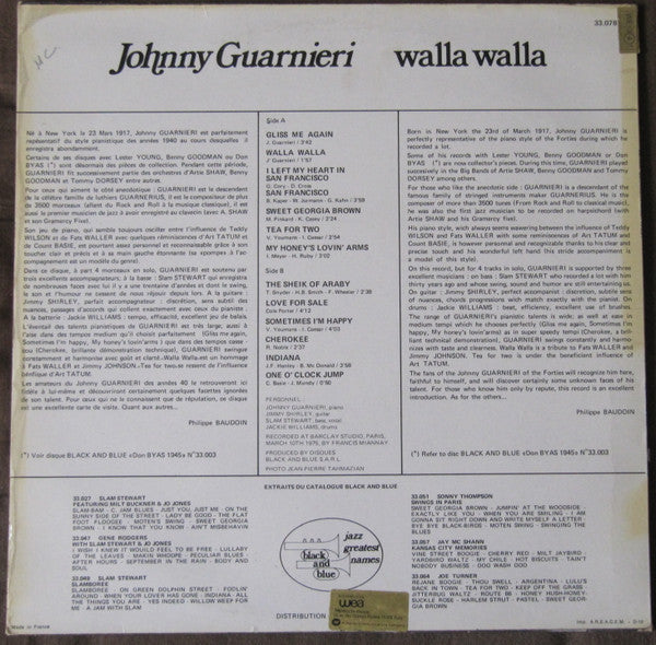 Johnny Guarnieri : Walla Walla (LP, Album)