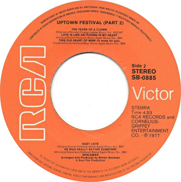 Shalamar : Uptown Festival Part 1 & 2 (7")
