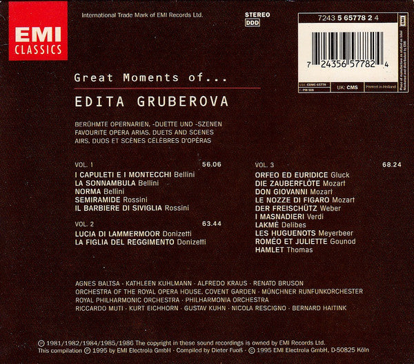 Edita Gruberova : Great Moments Of ... (3xCD, Comp + Box, Comp)