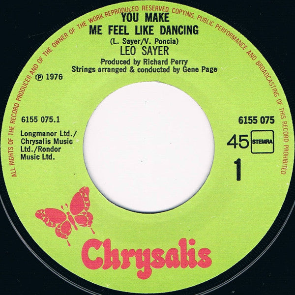 Leo Sayer : You Make Me Feel Like Dancing (7", Single)