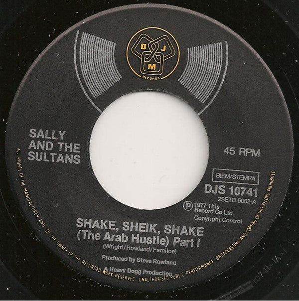 Sally And The Sultans : Shake, Sheik, Shake (7", Single)