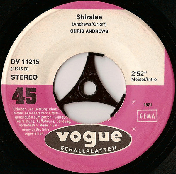 Chris Andrews (3) : Seltsam Sind Die Wege Der Liebe (7", Single)