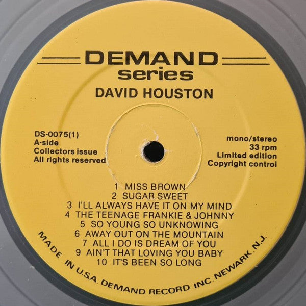 David Houston : Hackin' Around With David Houston (LP, Comp, Mono, Ltd, Whi)