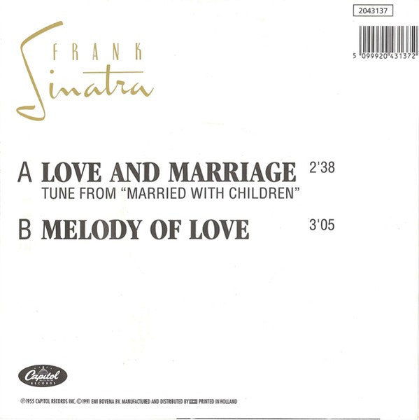 Frank Sinatra : Love And Marriage (7")