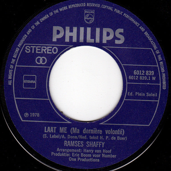 Ramses Shaffy : Laat Me  (7", Single)