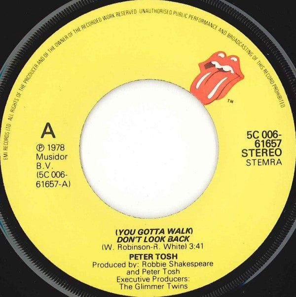 Peter Tosh : (You Gotta Walk) Don't Look Back (7", Single)