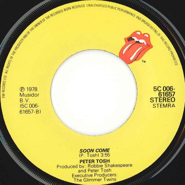 Peter Tosh : (You Gotta Walk) Don't Look Back (7", Single)