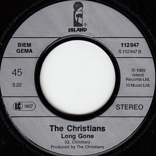 The Christians : Words (7", Single)