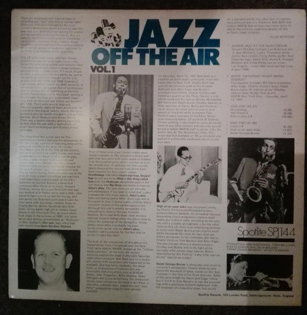 Various : Jazz Off The Air Vol. 1 (LP, Comp, Mono)