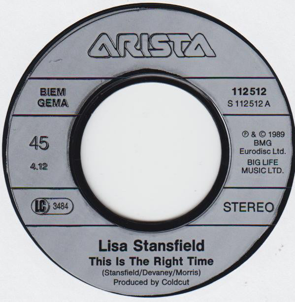 Lisa Stansfield : This Is The Right Time (7", Single)