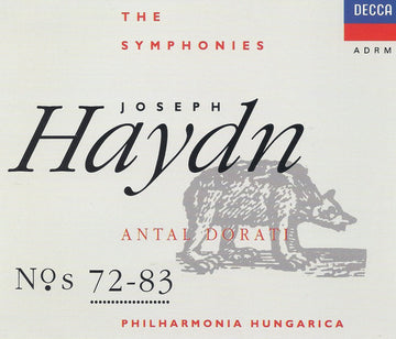 Joseph Haydn, Antal Dorati, Philharmonia Hungarica : The Symphonies N°s 72-83 (4xCD, Comp, RM)