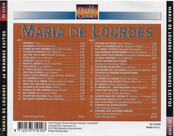 Maria De Lourdes : The Voice Of Mexico (2xCD, Comp)