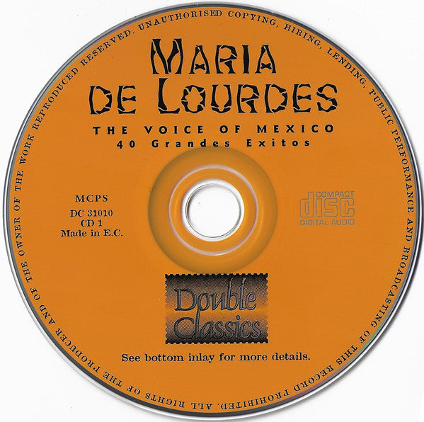Maria De Lourdes : The Voice Of Mexico (2xCD, Comp)