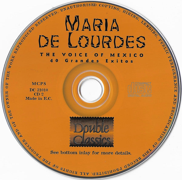Maria De Lourdes : The Voice Of Mexico (2xCD, Comp)