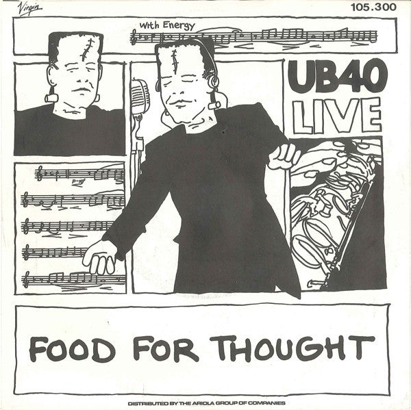 UB40 : Food For Thought (Live) (7", Single)