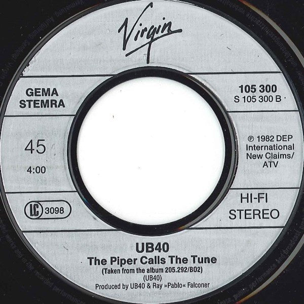 UB40 : Food For Thought (Live) (7", Single)
