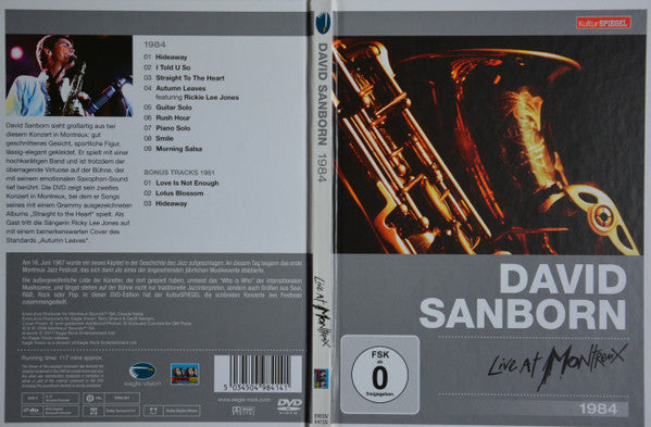 David Sanborn : Live At Montreux 1984   (DVD-V, PAL, DVD)