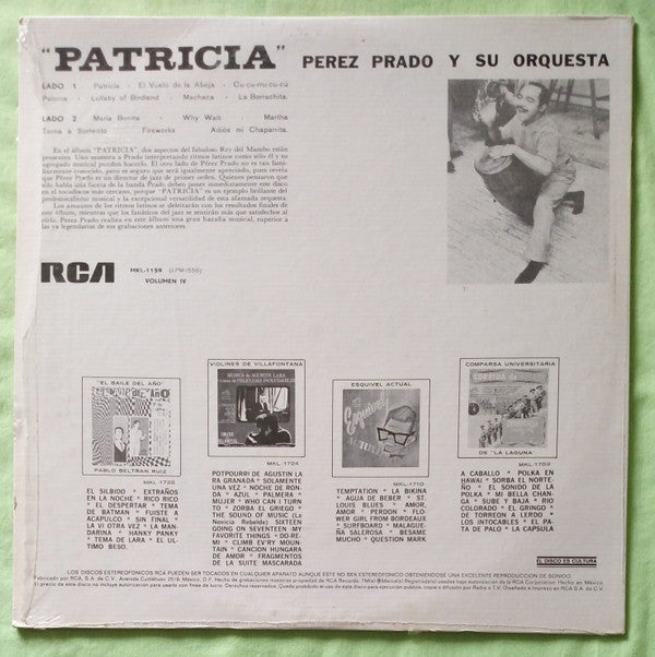 Perez Prado And His Orchestra : Patricia (LP, Album, Mono, RE)