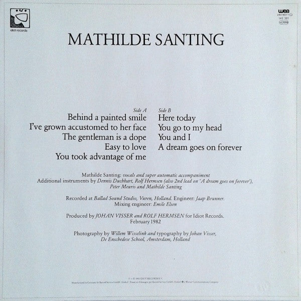 Mathilde Santing : Mathilde Santing (LP, Album, RE)