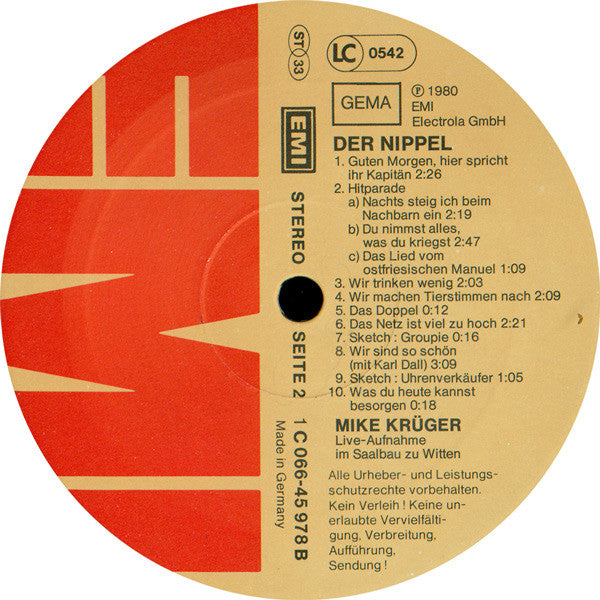 Mike Krüger : Der Nippel (LP, Album)