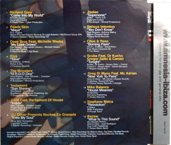 Various : Amnesia Sessions Vol. Eight - Dive Into 2003 (2xCD, Comp + DVD-V)